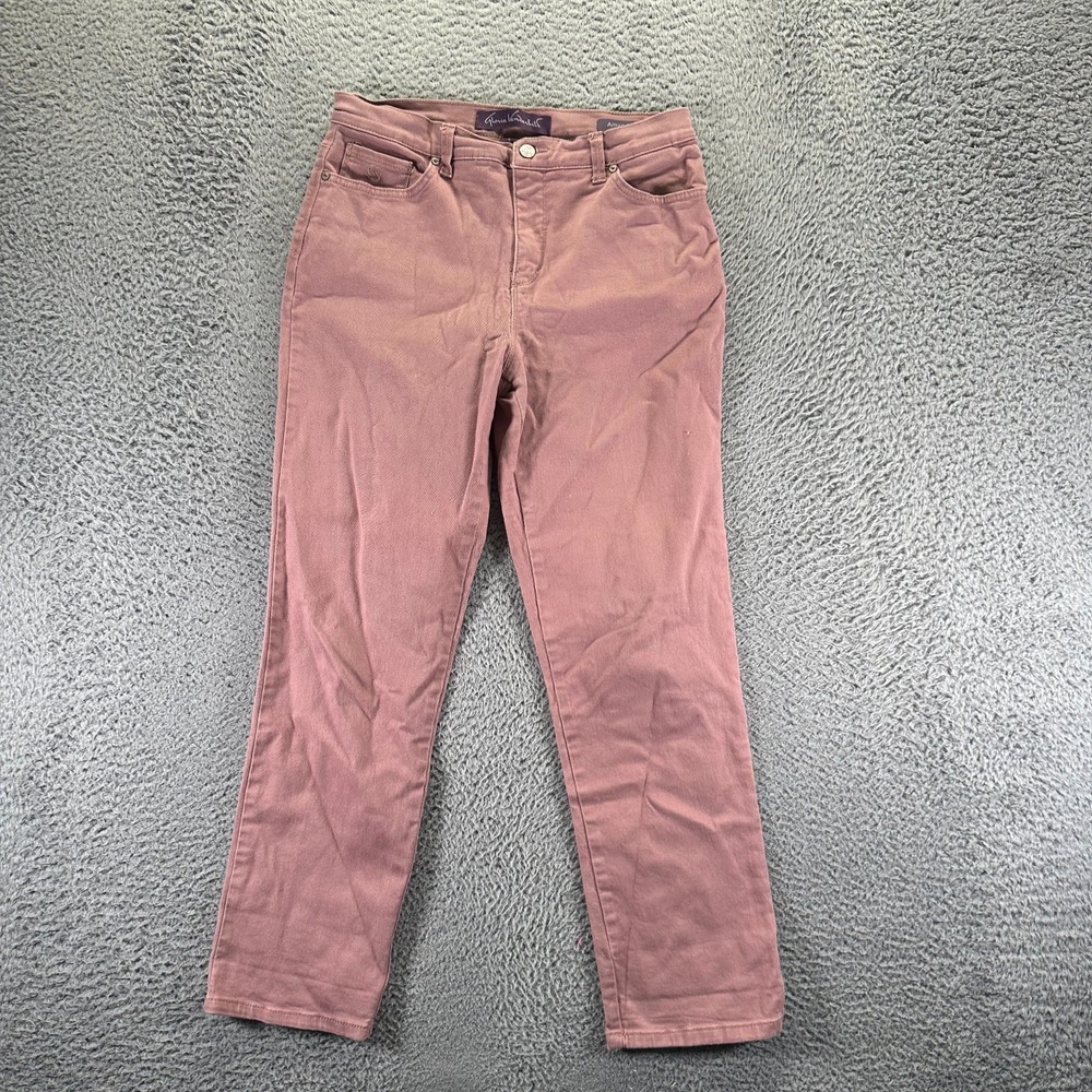 Gloria Vanderbilt Amanda Jeans Womens 6 Pink‎ Cotton Denim Straight Leg Stretch
